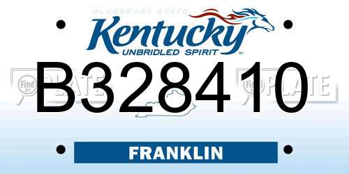 B328410 Kentucky License Plate