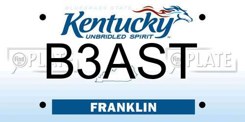 B3AST Kentucky License Plate