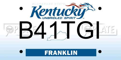B41TGI Kentucky License Plate