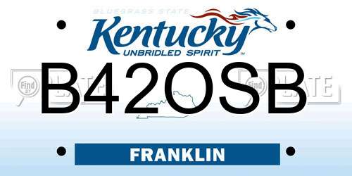 B42OSB Kentucky License Plate
