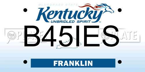 B45IES Kentucky License Plate