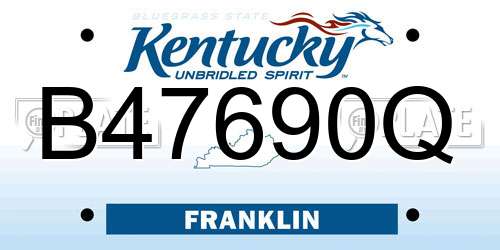 B47690Q Kentucky License Plate