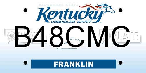 B48CMC Kentucky License Plate