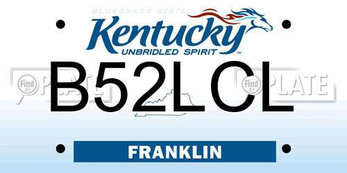 B52LCL Kentucky License Plate
