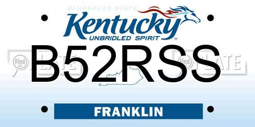 B52RSS Kentucky License Plate