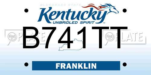 B741TT Kentucky License Plate