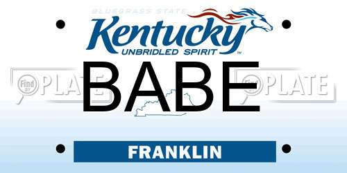 BABE Kentucky License Plate