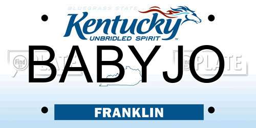 BABYJO Kentucky License Plate