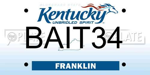 BAIT34 Kentucky License Plate