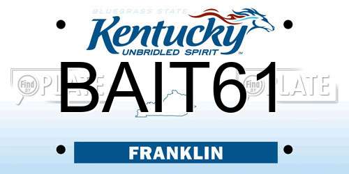 BAIT61 Kentucky License Plate