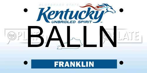 BALLN Kentucky License Plate