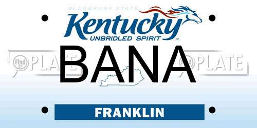 BANA Kentucky License Plate