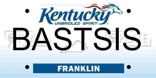 BASTSIS Kentucky License Plate