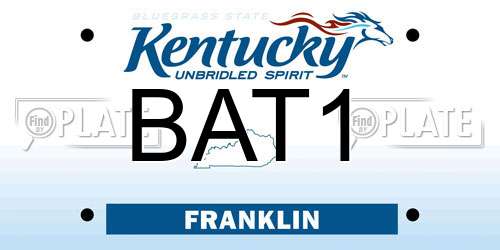 BAT1 Kentucky License Plate