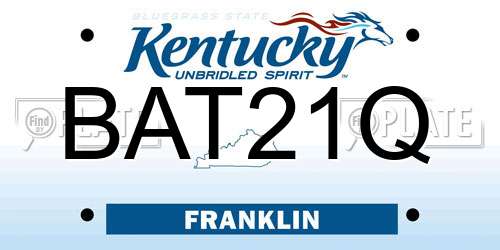 BAT21Q Kentucky License Plate