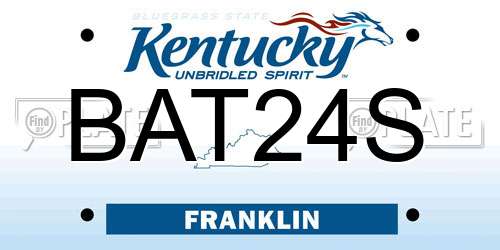 BAT24S Kentucky License Plate