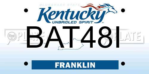 BAT48I Kentucky License Plate