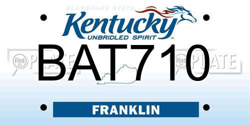 BAT710 Kentucky License Plate