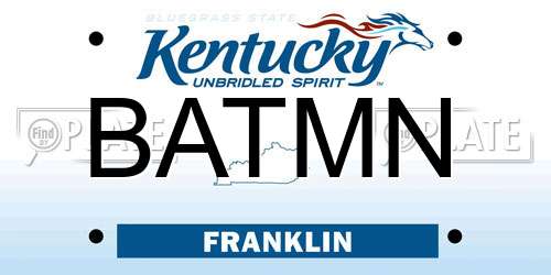 BATMN Kentucky License Plate