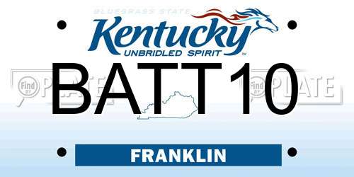 BATT10 Kentucky License Plate