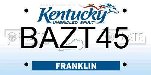 BAZT45 Kentucky License Plate