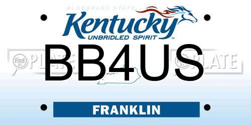 BB4US Kentucky License Plate