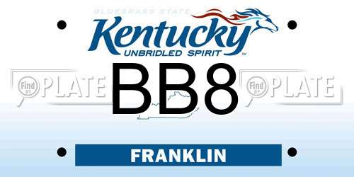 BB8 Kentucky License Plate