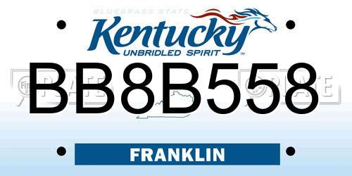 BB8B558 Kentucky License Plate