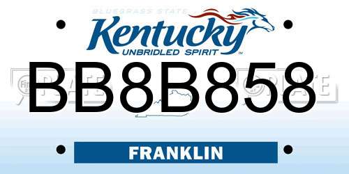 BB8B858 Kentucky License Plate