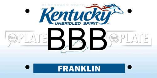 BBB Kentucky License Plate