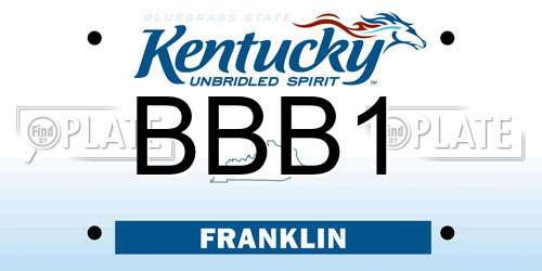 BBB1 Kentucky License Plate