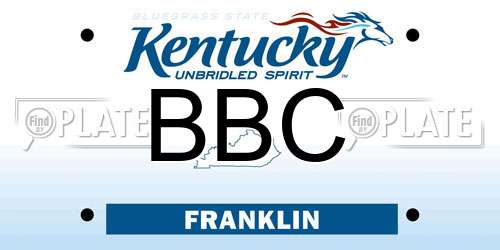 BBC Kentucky License Plate