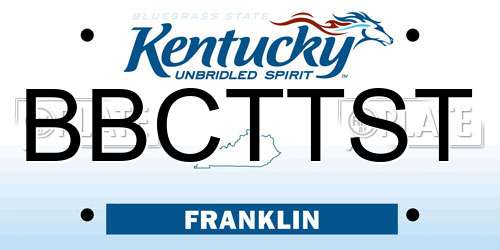 BBCTTST Kentucky License Plate
