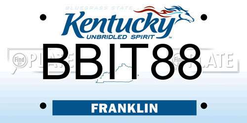 BBIT88 Kentucky License Plate
