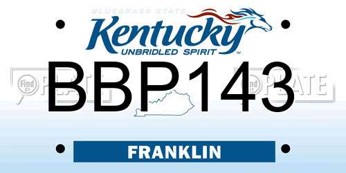 BBP143 Kentucky License Plate