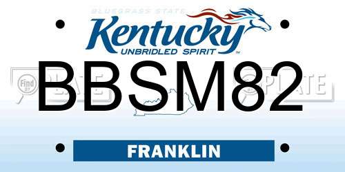 BBSM82 Kentucky License Plate