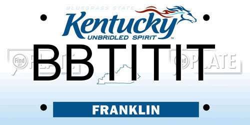 BBTITIT Kentucky License Plate