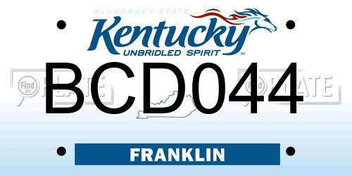 BCD044 Kentucky License Plate