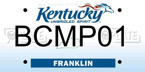 BCMP01 Kentucky License Plate