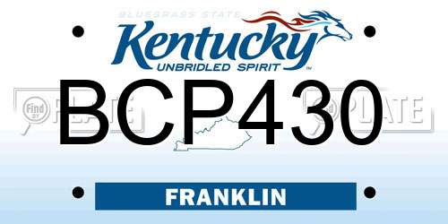 BCP430 Kentucky License Plate