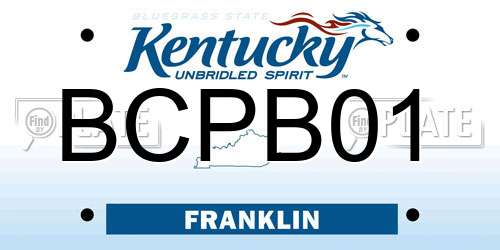 BCPB01 Kentucky License Plate