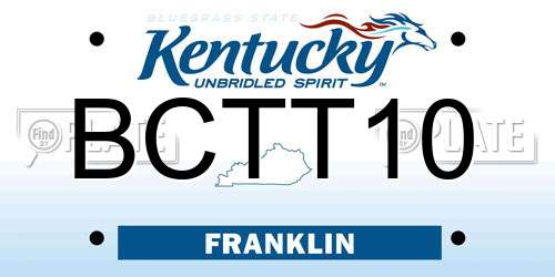 BCTT10 Kentucky License Plate