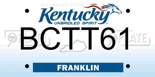 BCTT61 Kentucky License Plate