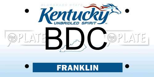 BDC Kentucky License Plate