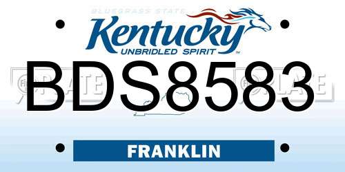 BDS8583 Kentucky License Plate