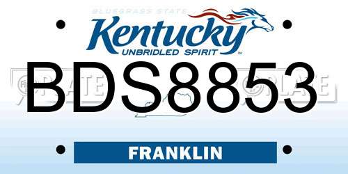 BDS8853 Kentucky License Plate