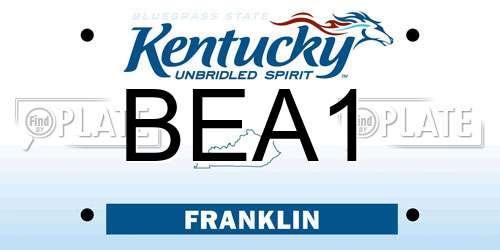 BEA1 Kentucky License Plate