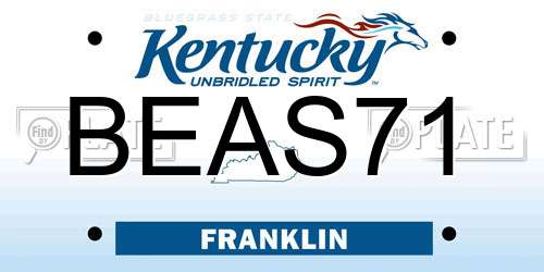 BEAS71 Kentucky License Plate