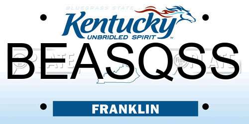 BEASQSS Kentucky License Plate