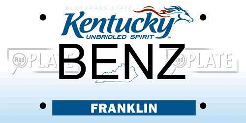BENZ Kentucky License Plate